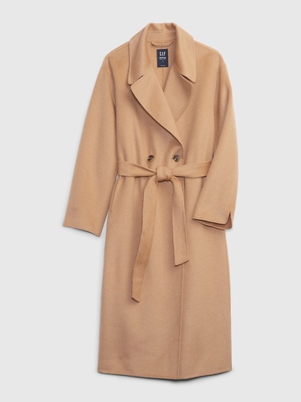 GAP Double Faced Double-Breasted Camel Long Coat